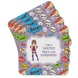 What is your Superpower Cork Coaster - Set of 4 w/ Name or Text