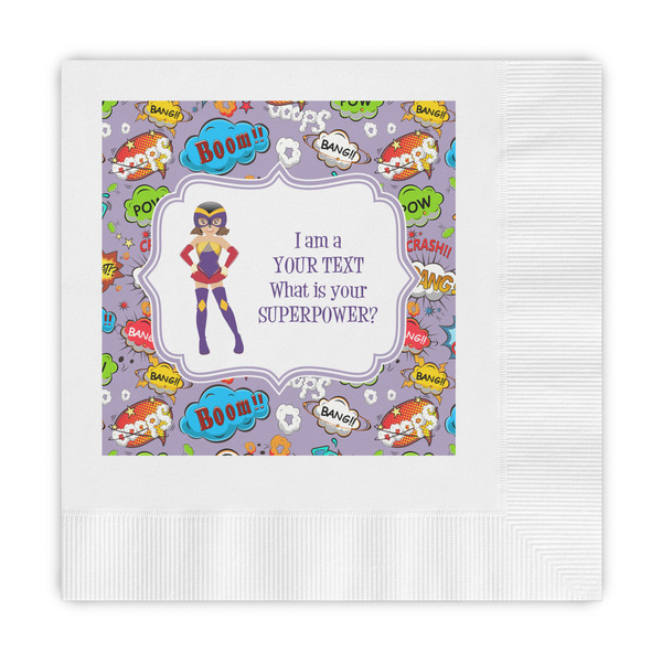 Custom What is your Superpower Embossed Decorative Napkins (Personalized)
