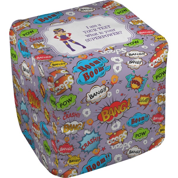 Custom What is your Superpower Cube Pouf Ottoman (Personalized)