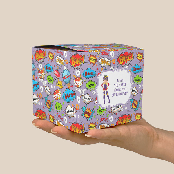 What is your Superpower Cube Favor Gift Box - On Hand - Scale View