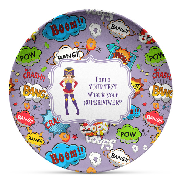 Custom What is your Superpower Microwave Safe Plastic Plate - Composite Polymer (Personalized)
