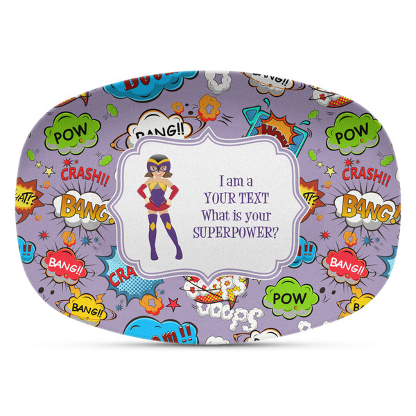 Custom What is your Superpower Plastic Platter - Microwave & Oven Safe Composite Polymer (Personalized)