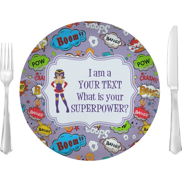 Custom What is your Superpower 10" Glass Lunch / Dinner Plates - Single or Set (Personalized)
