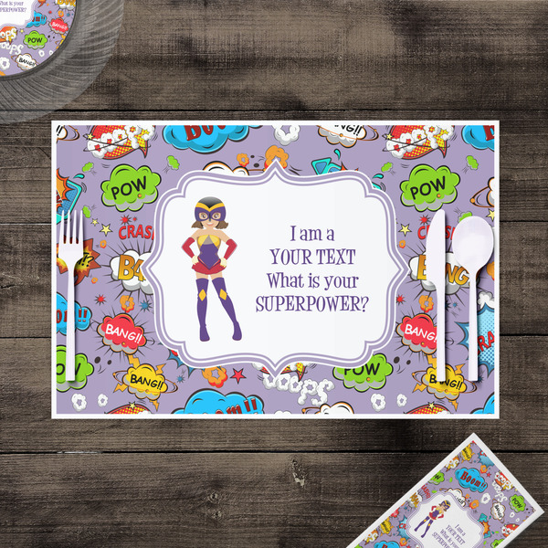 What is your Superpower Disposable Paper Placemat - In Context