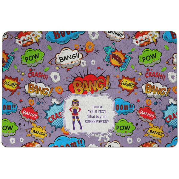 Custom What is your Superpower Dog Food Mat w/ Name or Text