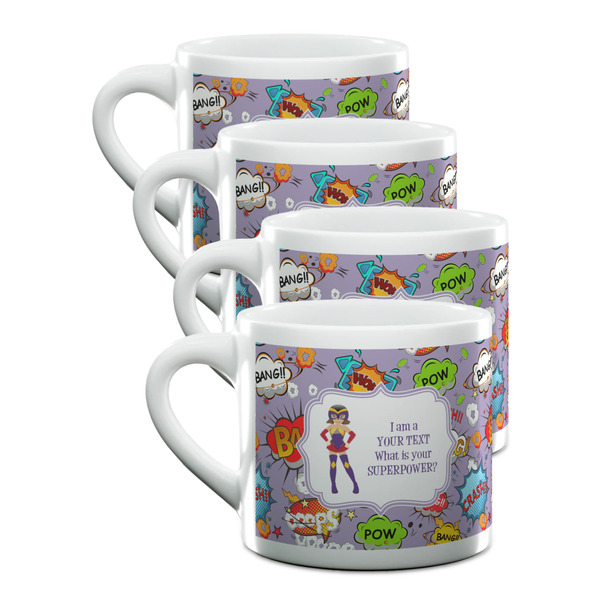 Custom What is your Superpower Double Shot Espresso Cups - Set of 4 (Personalized)