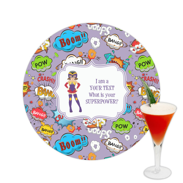 Custom What is your Superpower Printed Drink Topper -  2.5" (Personalized)