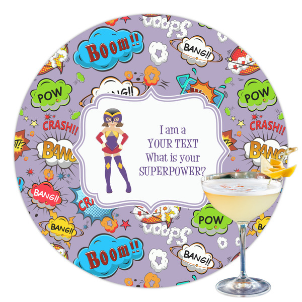 Custom What is your Superpower Printed Drink Topper - 3.5" (Personalized)