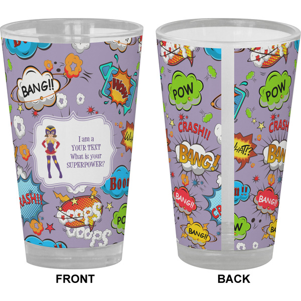 What is your Superpower Pint Glass - Full Color - Front & Back Views