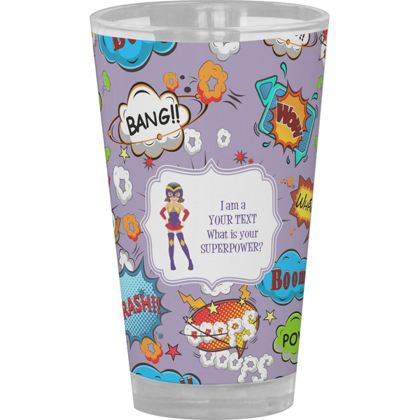 Custom What is your Superpower Pint Glass - Full Color (Personalized)
