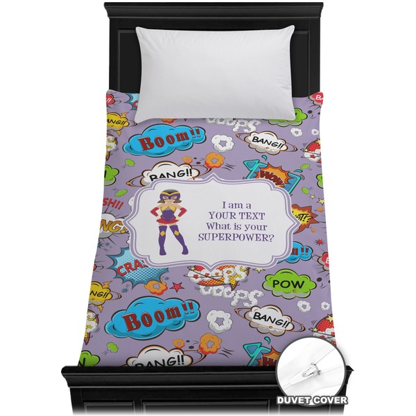 Custom What is your Superpower Duvet Cover - Twin (Personalized)