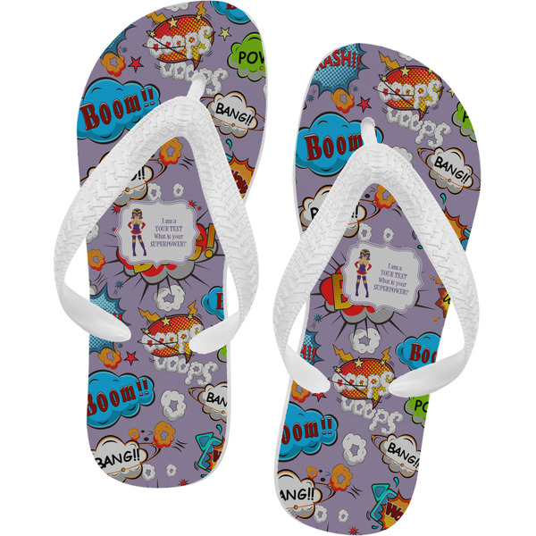 Custom What is your Superpower Flip Flops - Medium (Personalized)