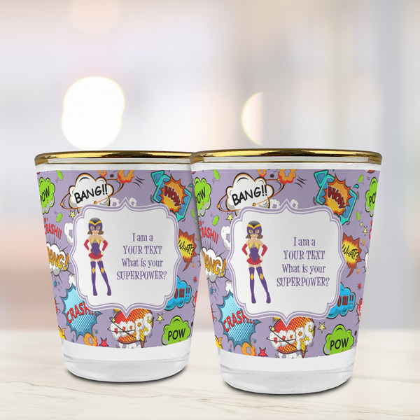 What is your Superpower Glass Shot Glass - with gold rim - LIFESTYLE