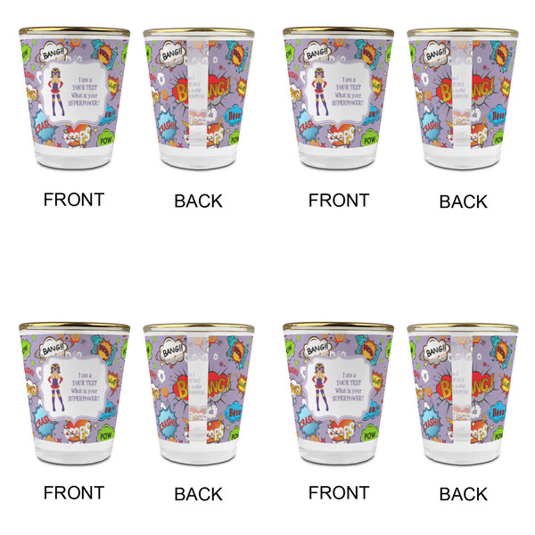 What is your Superpower Glass Shot Glass - with gold rim - Set of 4 - APPROVAL