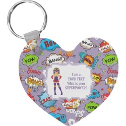 What is your Superpower Heart Plastic Keychain w/ Name or Text