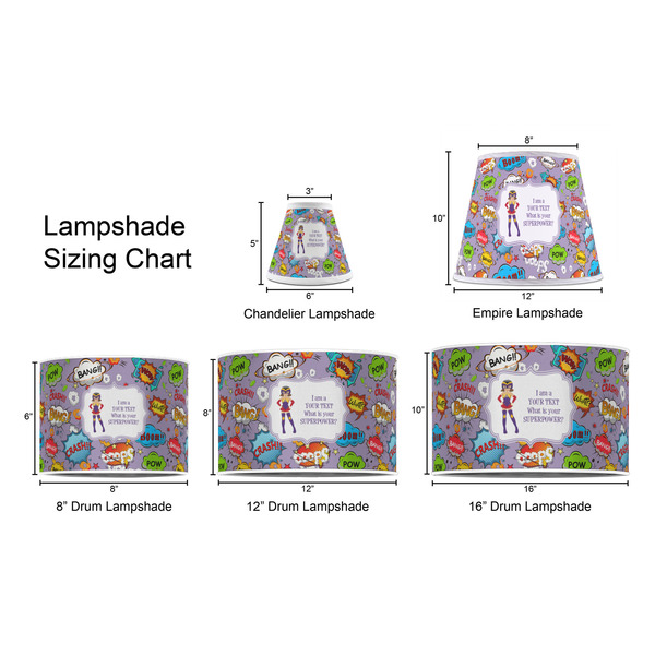 What is your Superpower Lampshade Sizing Chart