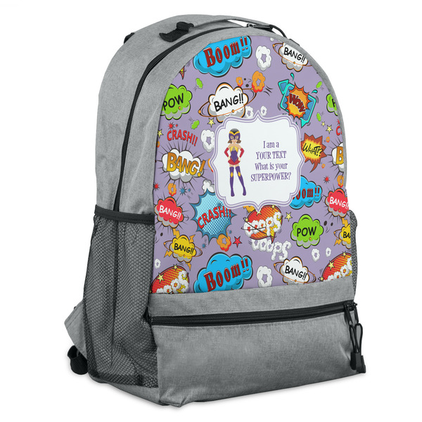 Custom What is your Superpower Backpack - Grey (Personalized)