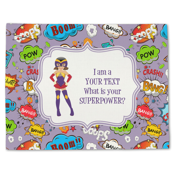 Custom What is your Superpower Single-Sided Linen Placemat - Single w/ Name or Text