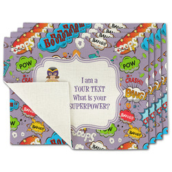 What is your Superpower Single-Sided Linen Placemat - Set of 4 w/ Name or Text