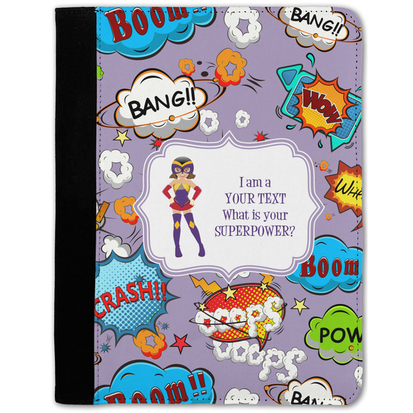 Custom What is your Superpower Notebook Padfolio - Medium w/ Name or Text