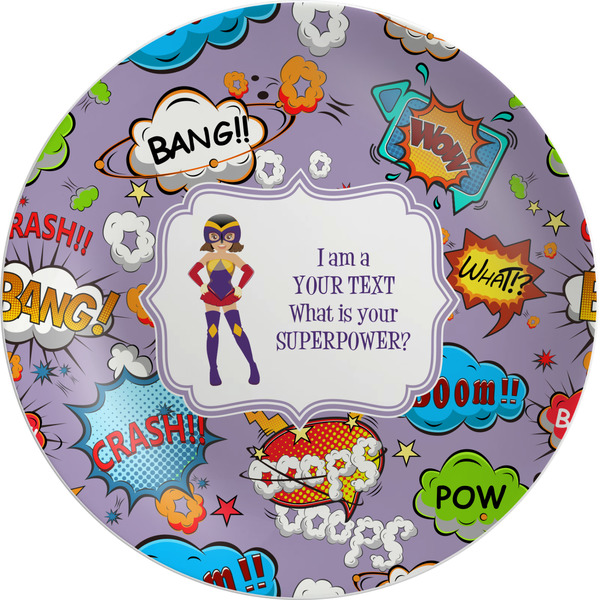 Custom What is your Superpower Melamine Salad Plate - 8" (Personalized)