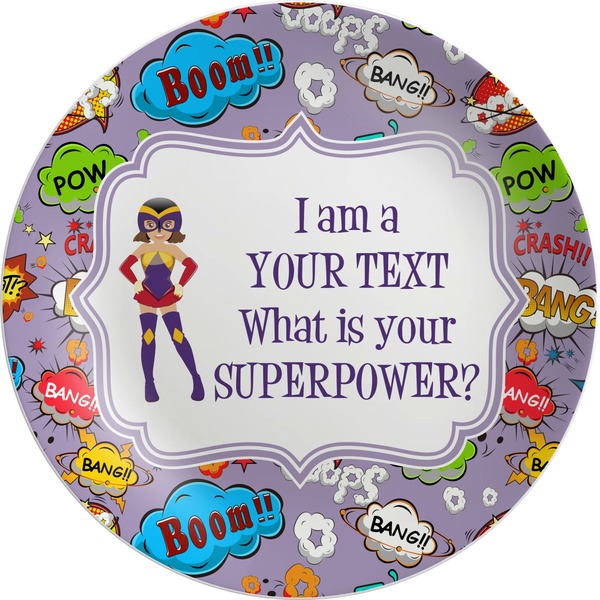 Custom What is your Superpower Melamine Plate (Personalized)