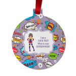 What is your Superpower Metal Ball Ornament - Double Sided w/ Name or Text