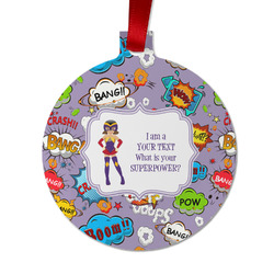 What is your Superpower Metal Ball Ornament - Double Sided w/ Name or Text
