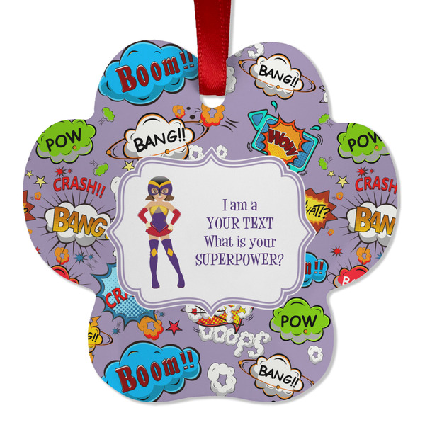 Custom What is your Superpower Metal Paw Ornament - Double Sided w/ Name or Text