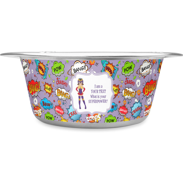 Custom What is your Superpower Stainless Steel Dog Bowl - Large (Personalized)
