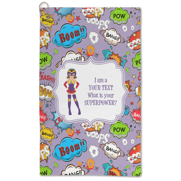 Custom What is your Superpower Microfiber Golf Towel - Large (Personalized)