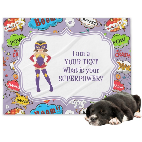Custom What is your Superpower Dog Blanket - Large (Personalized)