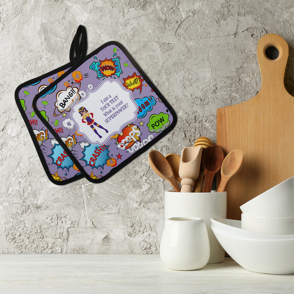 What is your Superpower Neoprene Pot Holder - Set of 2  LIFESTYLE