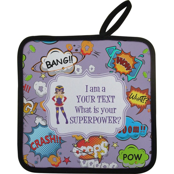 Custom What is your Superpower Pot Holder w/ Name or Text