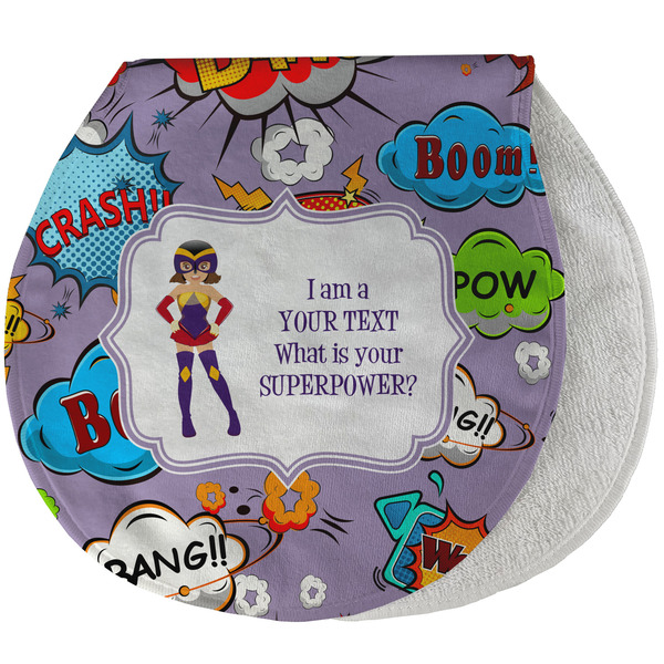 Custom What is your Superpower Burp Pad - Velour w/ Name or Text