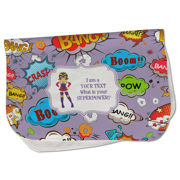Custom What is your Superpower Burp Cloth - Fleece w/ Name or Text