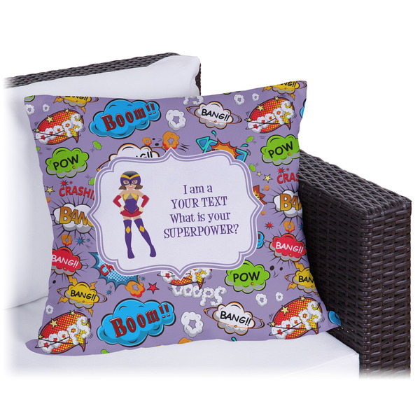 Custom What is your Superpower Outdoor Pillow - 18" (Personalized)