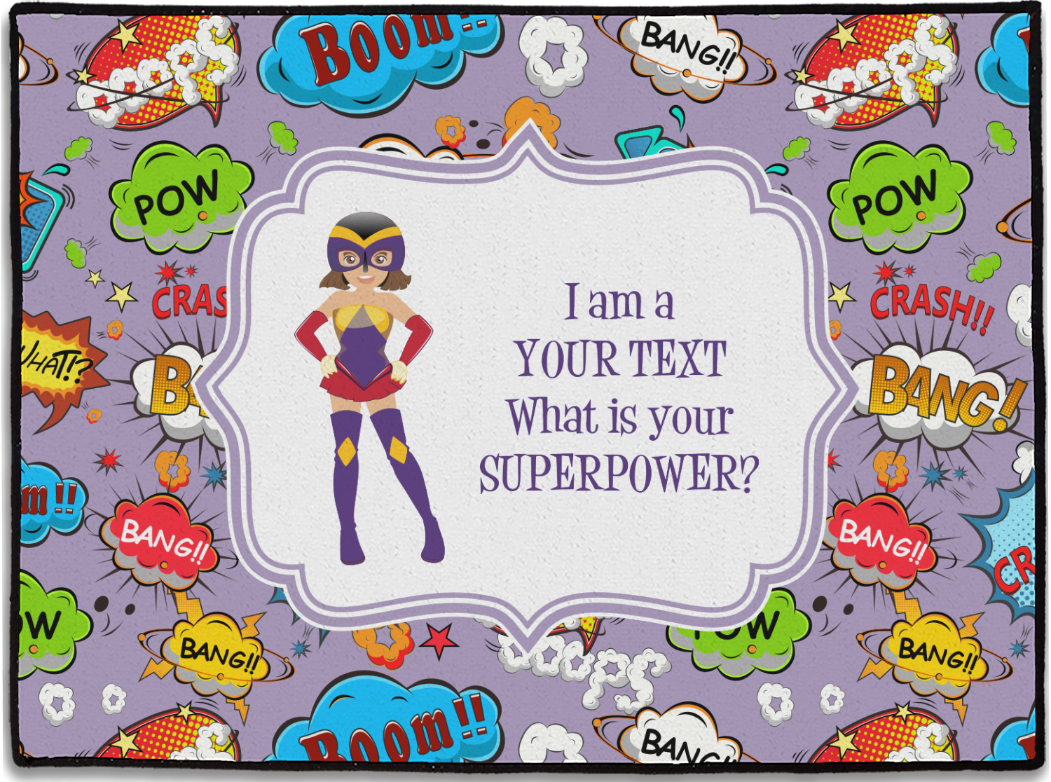 Custom What is your Superpower Door Mat (Personalized