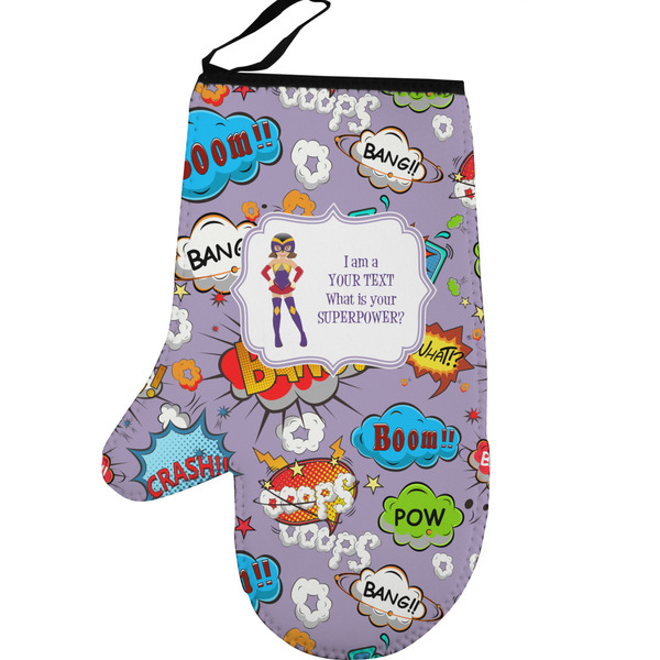 Custom What is your Superpower Left Oven Mitt (Personalized)