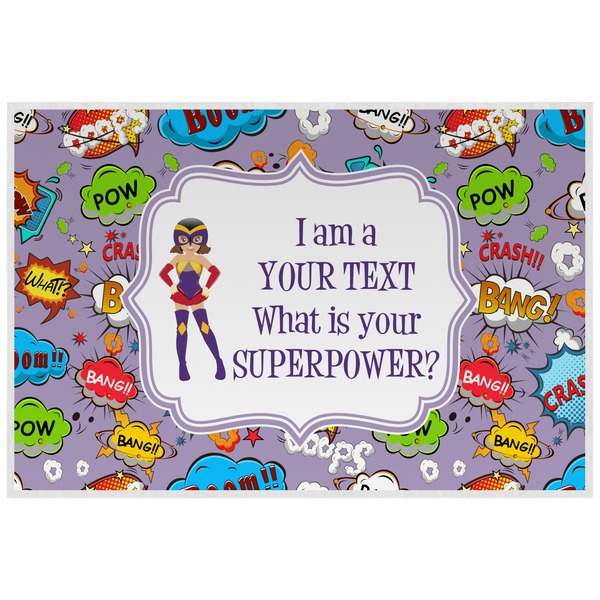 Custom What is your Superpower Laminated Placemat w/ Name or Text