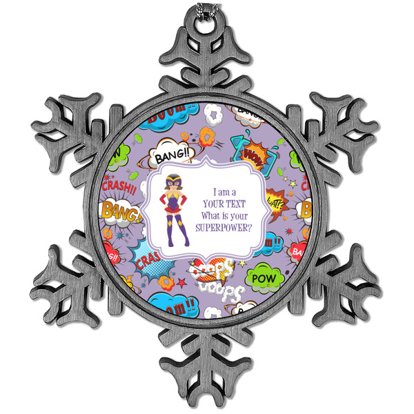 Custom What is your Superpower Vintage Snowflake Ornament (Personalized)