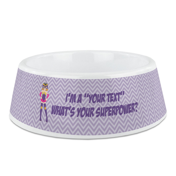 Custom What is your Superpower Plastic Dog Bowl (Personalized)