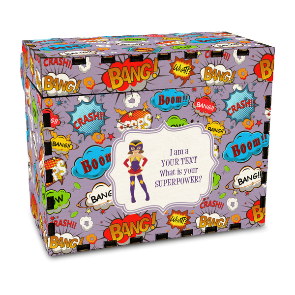 Custom What is your Superpower Wood Recipe Box - Full Color Print (Personalized)