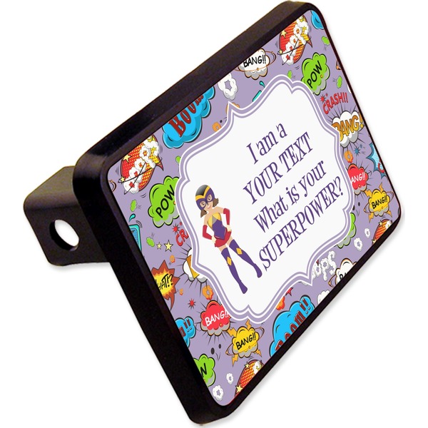 Custom What is your Superpower Rectangular Trailer Hitch Cover - 2" (Personalized)