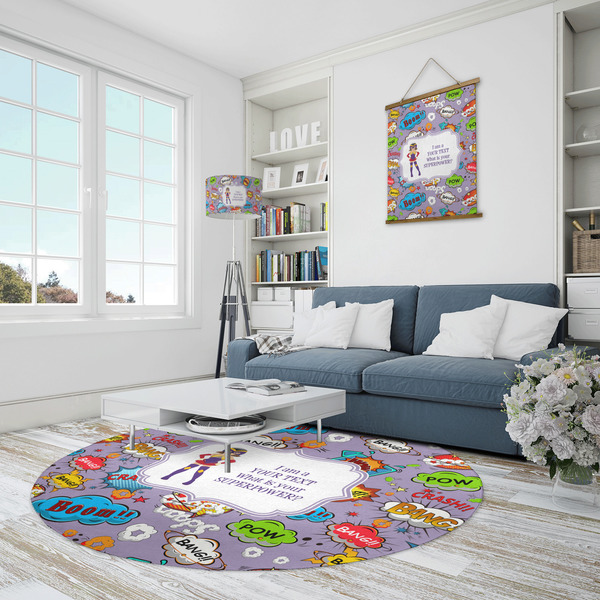 What is your Superpower Round Area Rug - IN CONTEXT