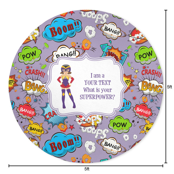 What is your Superpower Round Area Rug - Size