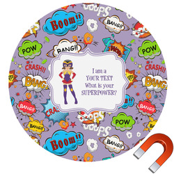 What is your Superpower Round Car Magnet - 6" (Personalized)