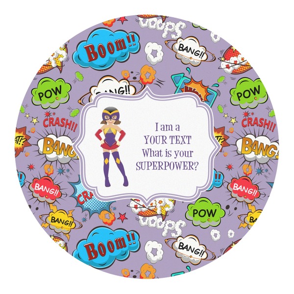 Custom What is your Superpower Round Decal - Small (Personalized)