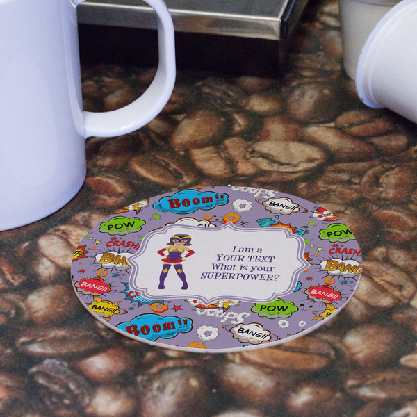 What is your Superpower Round Paper Coaster - Front