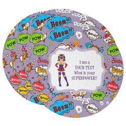 What is your Superpower Round Paper Coasters w/ Name or Text